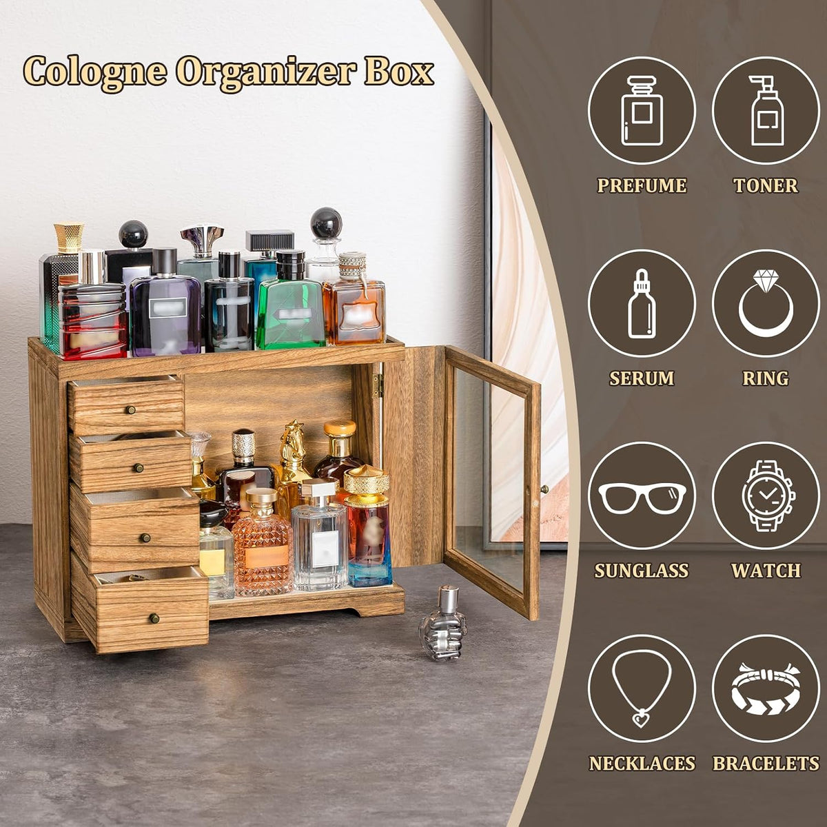 Qoruni 5 Tier Fragrance & Beauty Organizer